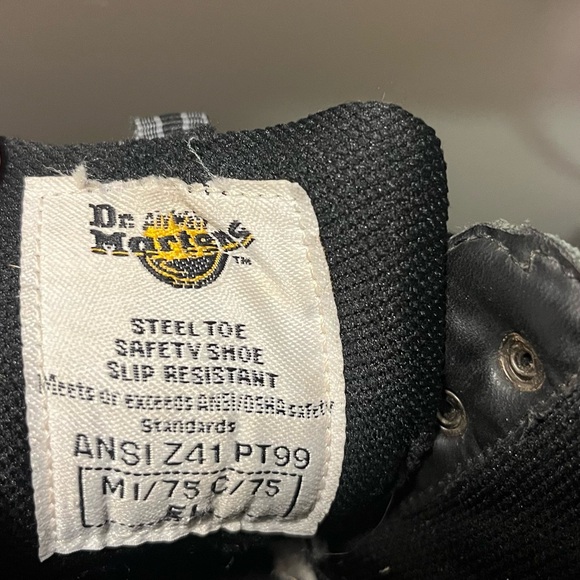 Dr. Martens Air Wair Industrial Steel Toe Slip Resistant Boots Black 8878 - Picture 12 of 12